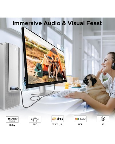 ადაპტერი - UGREEN DP130, 2Pcs, 4K DisplayPort to HDMI, Grey