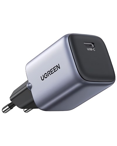 სწრაფი დამტენი UGREEN CD319 Nexode, 30W, Type-C with Type-c Cable 1m, GaN, Gray