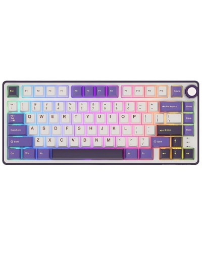 კლავიატურა - Royal Kludge RK R75 -  RGB / მექანიკური / Brown switch / Type-C wired / Blackberry