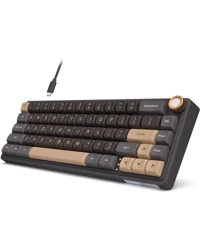 კლავიატურა - Royal Kludge RK R65 - RGB / მექანიკური / Chartreuse switch / Type-C wired / Phantom