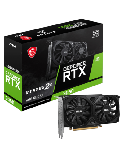 ვიდეო ბარათი - MSI GeForce RTX 3050 VENTUS 2X 6GB OC