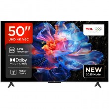 ტელევიზორი TCL 50V6C  - 50" inch (127cm) / Google TV / 4K / HDR10 / WiFi5 / BT5.2 Dolby Audio / 10W / 200X200