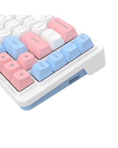 კლავიატურა  Redragon K709WBP NOVA Pro - RGB / მექანიკური / Custom Manbo L Linear Switch / Wireless / Wonder Pink & Blue