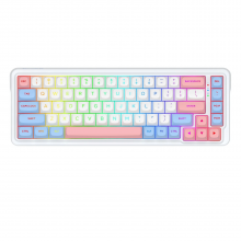 კლავიატურა  Redragon K709WBP NOVA Pro - RGB / მექანიკური / Custom Manbo L Linear Switch / Wireless / Wonder Pink & Blue
