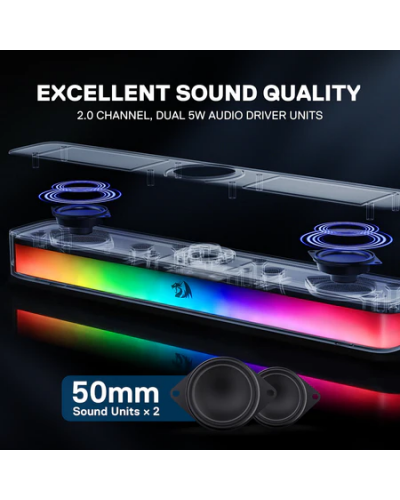 დინამიკი Redragon GS515 -  Dual Wireless Speaker Soundbar with Backlight