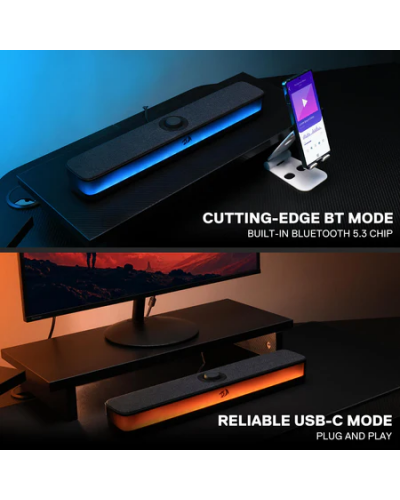 დინამიკი Redragon GS515 -  Dual Wireless Speaker Soundbar with Backlight