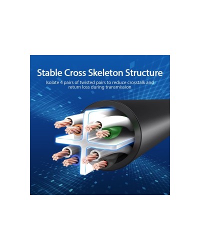 ქსელის კაბელი VENTION IBEBF Cat.6 UTP Patch Cable 1M Black