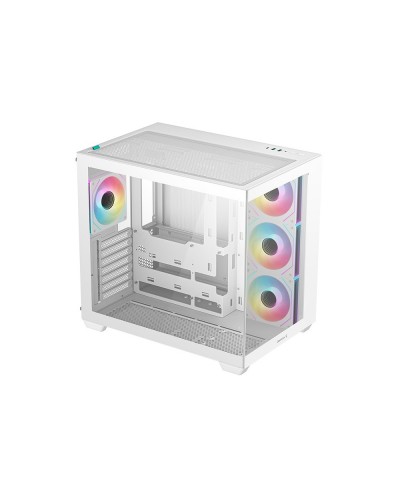ქეისი CG530 4F Wh Deepcool - ITX/Micro-ATX/ATX , USB3.0×2、USB2.0×1 Side: 3×120mm Side: 3×120mm PWM+ARGB White