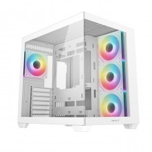 ქეისი CG530 4F Wh Deepcool - ITX/Micro-ATX/ATX , USB3.0×2、USB2.0×1 Side: 3×120mm Side: 3×120mm PWM+ARGB White