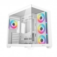 ქეისი CG530 4F Wh Deepcool - ITX/Micro-ATX/ATX , USB3.0×2、USB2.0×1 Side: 3×120mm Side: 3×120mm PWM+ARGB White