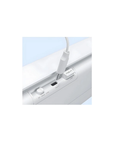 კლავიატურა AULA S100Pro - RGB / Rechargeable Wireless / Mechanical / Red Switch / White - Blue - Dark Purple