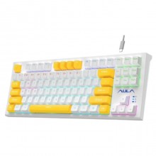 კლავიატურა AULA F3032 - LED / Wired / Mechanical / Red Switch / White