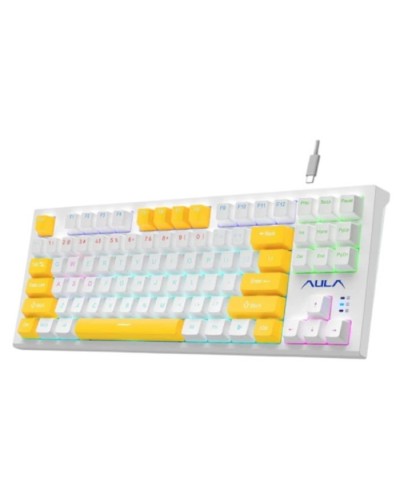 კლავიატურა AULA F3032 - LED / Wired / Mechanical / Red Switch / White