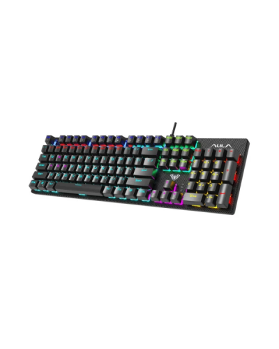 კლავიატურა AULA S2022 - RGB / Wired / Mechanical / BLUE Switch / black