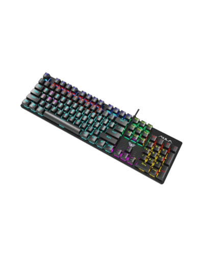 კლავიატურა AULA S2022 - RGB / Wired / Mechanical / BLUE Switch / black