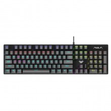 კლავიატურა AULA S2022 - RGB / Wired / Mechanical / BLUE Switch / black