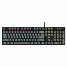 კლავიატურა AULA S2022 - RGB / Wired / Mechanical / BLUE Switch / black