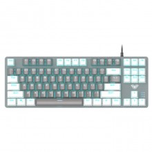 კლავიატურა AULA F3287 - RGB / Wired / Mechanical / Blue Switch / Grey/White 