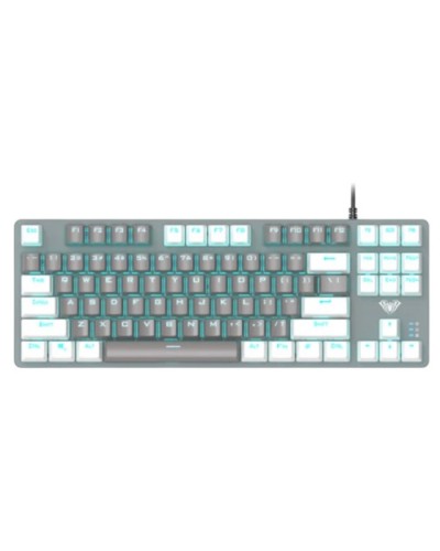 კლავიატურა AULA F3287 - RGB / Wired / Mechanical / Blue Switch / Grey/White 
