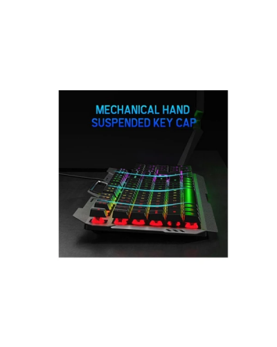 კლავიატურა AULA F2023 - RGB / Wired / Membrane / Grey/Black