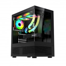 ქეისი - 1st Player Mi7-A - 3xF7 ARGB fans / ATX / Black