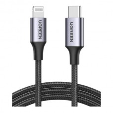 კაბელი - UGREEN 60760 / USB Type-C / Lightning / შავი / 1.5 მეტრი