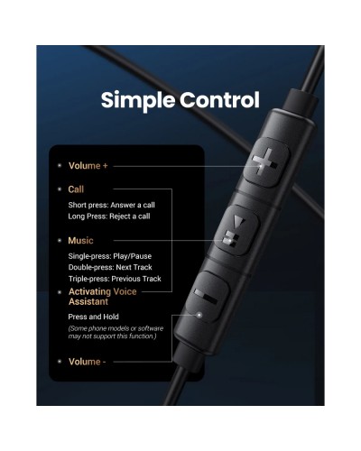 ყურსასმენი - UGREEN EP105 (35754) / სადენიანი