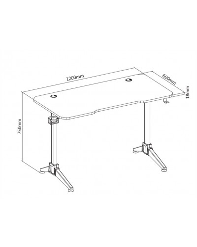 მაგიდა - 2E OTOROSHI / WHITE-GRAY