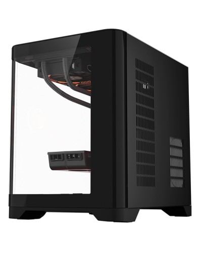 ქეისი 1STPLAYER UV5 / M-ATX-ITX / ARGB / შავი - UV5-BK-2FC7R-1FC7 