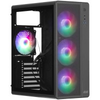 ქეისი - 2E Credo Plus V510B / 4x120mm RGB  fans / ATX / Black