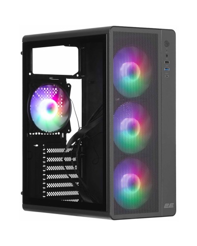 ქეისი - 2E Credo Plus V510B / 4x120mm RGB  fans / ATX / Black