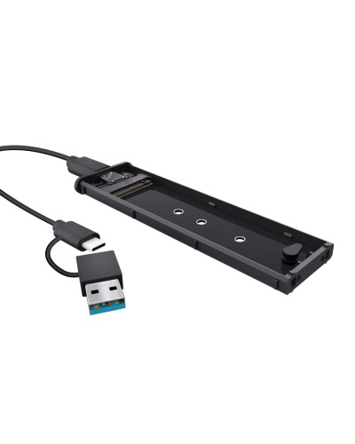 მყარი დისკის ქეისი trust 25806, M.2 NVMe SSD Enclosure Adapter, black