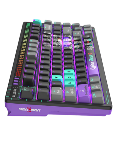 კლავიატურა - A4Tech Bloody AT75 Alpha Optical Switch / მექანიკური / RGB / სადენიანი / 75%