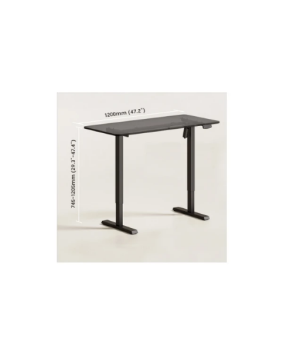 მაგიდა - Vertex VX-1SSD-02B / Electric Sit-Stand / Single Motor / Memory Control / Matte Black