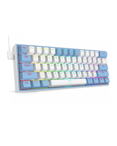 კლავიატურა - Redragon K617WB-RGB Fizz / მექანიკური / Red Switch / RGB / სადენიანი / 60%