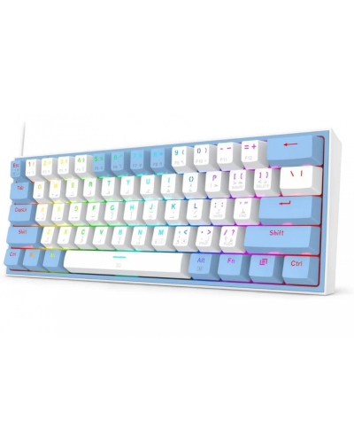 კლავიატურა - Redragon K617WB-RGB Fizz / მექანიკური / Red Switch / RGB / სადენიანი / 60%