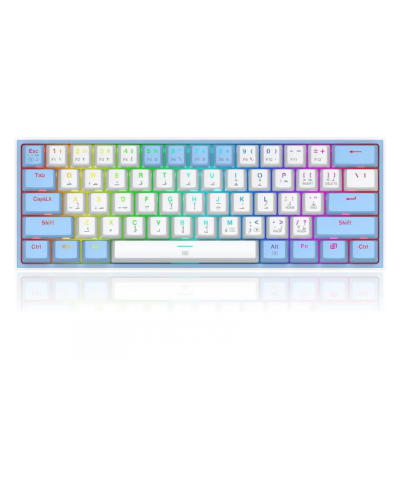 კლავიატურა - Redragon K617WB-RGB Fizz / მექანიკური / Red Switch / RGB / სადენიანი / 60%