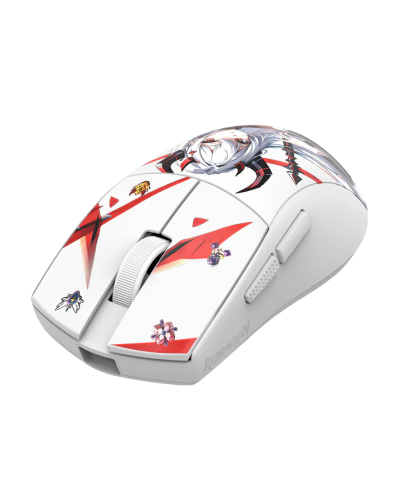 მაუსი – Redragon M916AK-PRO K1NG Pro / 2.4GHz Wireless / Bluetooth / USB-C / 26000 DPI / თეთრი / 42 გრამი