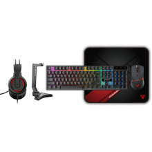 გეიმინგ ნაკრები -  Fantech Power P51 / კლავიატურა / მაუსი / მაუსპადი / ყურსასმენი და ყურსასმენის საკიდი / RGB / სადენით / Combo