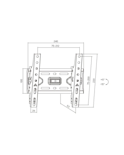 ტელევიზორის  საკიდი Vertex VX-TV-WM01T - 13" - 43"