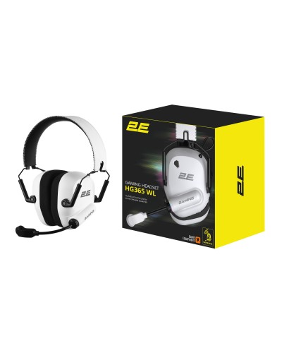 ყურსასმენი - 2E Gaming HG365 / BT + 2.4GHz Wireless / Over-Ear / White