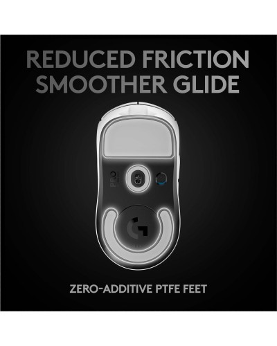 მაუსი - Logitech G PRO X SUPERLIGHT / უსადენო / 25,600 DPI / 63 გრამი / თეთრი