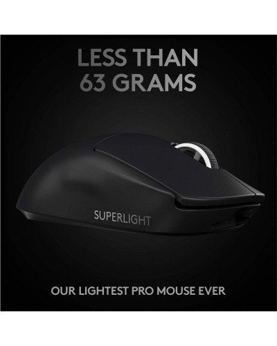 მაუსი - Logitech G PRO X SUPERLIGHT / უსადენო / 25,600 DPI / 63 გრამი / შავი