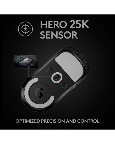 მაუსი - Logitech G PRO X SUPERLIGHT / უსადენო / 25,600 DPI / 63 გრამი / შავი