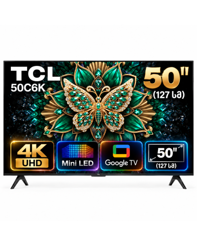 ტელევიზორი - TCL 50C6K 50" (127 სმ) / 4K UHD / Mini LED / Google TV