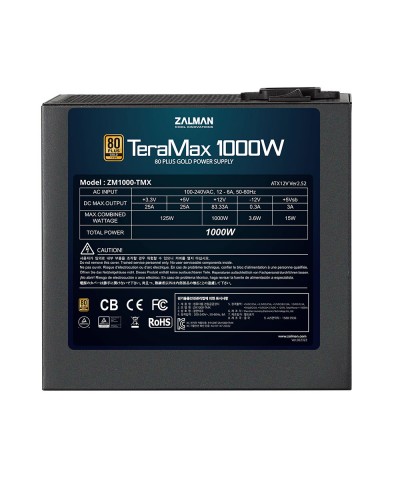 კვების ბლოკი - Zalman Teramax II SE / 80 PLUS Gold / 1000W
