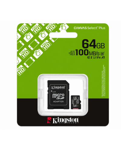 microSD ბარათი - Kingston Canvas Select Plus / 64GB