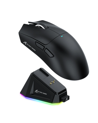 მაუსი - ATTACK SHARK X11 / Tri-Mode / 2.4GHz Wireless / Bluetooth 5.2 / სადენიანი / 63 გრამი / 22,000 DPI / შავი