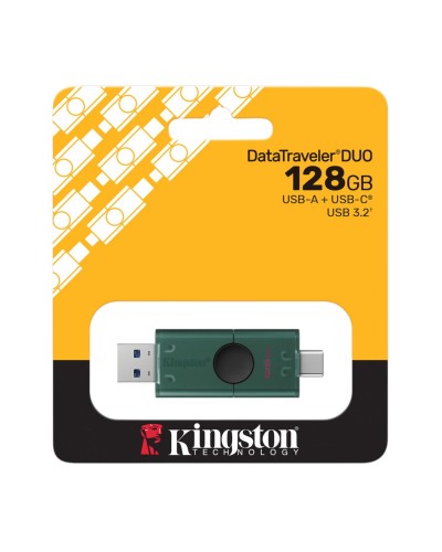 USB ფლეშ მეხსიერება - Kingston DataTraveler Duo / 128GB / USB-A & Type-C