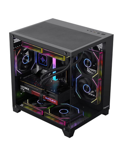 ქეისი - Segotep U502 Black / 3x ARGB Fan / Micro-ATX - Mini-ITX
